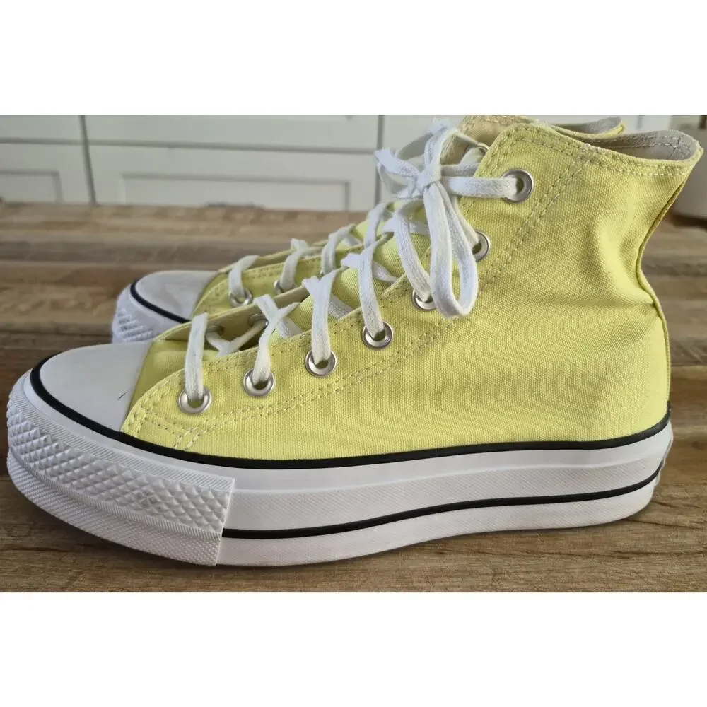 Converse Chuck Taylor All Star Lift High Top Sneakers in Light Citron Size 7